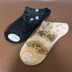 シルク混　レディースソックス 22-24cm　ソフト口ゴム2足セット
