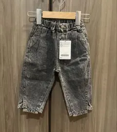 新品 BREEZE ブリーズ 切替デニムパンツ ブラック 80cm