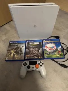 ホワイト PlayStation 4 slim 本体 + ゲーム3本