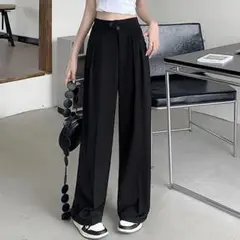 Miniministore ドレープストレートパンツ XL ブラック