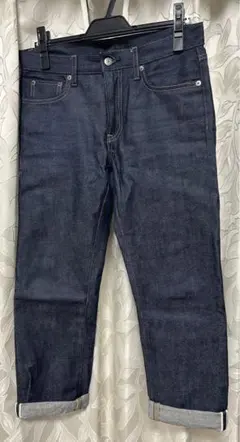 【美品】UNIQLO ストレートデニム ダークブルー