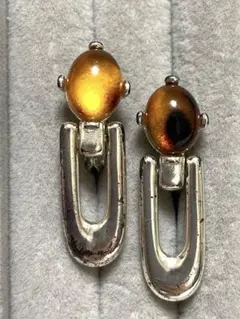 【MONET】琥珀風イヤリング ヴィンテージ