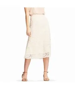 ユニクロ レース フレアスカート オフホワイト