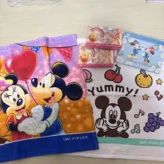 非売品第一生命ミッキー・ミニー タオル、メモ帳　ポケットティッシュ2個