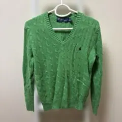 Polo by Ralph Lauren グリーンニットセーター XS