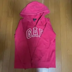 GAP ギャップ ジップアップパーカー ピンク ロゴ フード付き