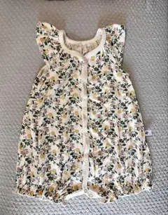 PETIT BATEAU プチバトー 花柄フリル袖ロンパース
