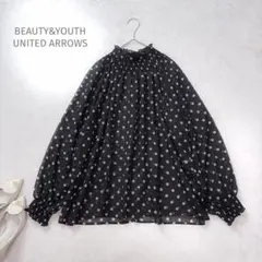 美品✨ BEAUTY&YOUTH ユナイテッドアローズ ドットシアーブラウスのサムネイル