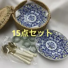 美濃焼　未使用品　15点　食器セット　皿　スプーン　スプーン置き　Rose
