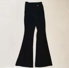 SHEIN フレアパンツ XS 黒 ベルボトム ハイウエスト 美脚