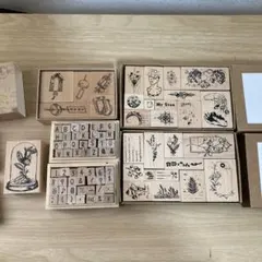 スタンプセット 木製 ゴム製 アルファベット