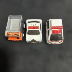 ミニカー 3点セット パトカー ダンプカー