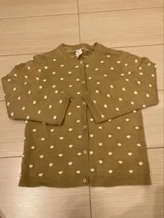 カーディガン　ドット　H&M 100