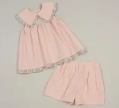 タグ付新品センスオブワンダーリバティファブリックフリルストライプセットアップ