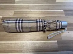折りたたみ傘 ベージュ チェック柄