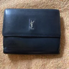 イブサンローラン　財布　黒　レア　がま口