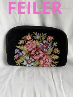 未使用　美品　フェイラー　FEILER ポーチ　財布　花柄