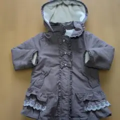 オンワード樫山　any FAM 薄チョコ色コート 110サイズ