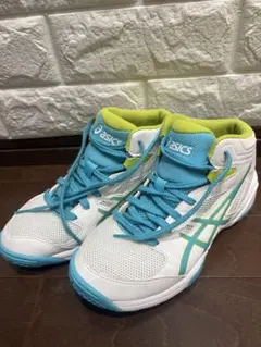 期間限定価格　ASICS ダンクショット　シューズ ホワイト/ターコイズ/ライム