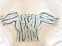 dazzlin ストライプ柄 オフショルダー トップスのサムネイル