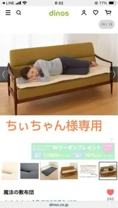 낮잠과 소파용 디노스 매트