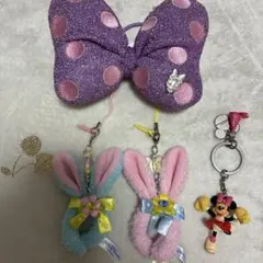 デイジーダック リボンヘアアクセサリー　ディズニー　ミニー　ヘアゴム　ピン