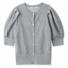 SNIDEL スナイデル　ラメカーディガン　SWNT242014 グレー　半袖