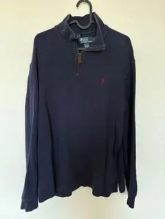 ラルフローレン ネイビー ハーフジップ スウェット L