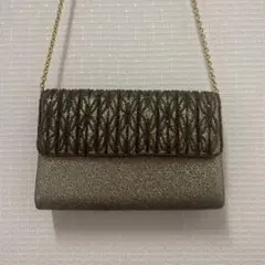 ゴールド系 グリッター クラッチバッグ