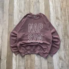 ギルダン USA古着 プリント NAP スウェット トレーナー ボルドー