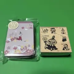 リトルミイ　ムーミン　スタンプセット　缶入りメモ　　 ムーミン谷のなかまたち