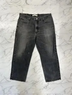 Levi's 550 ブラックデニム W40 L30 ストレート バギー