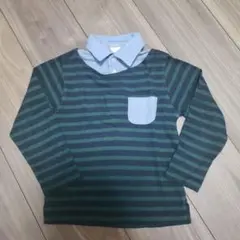 キッズ　長袖シャツ　110 ボーダー
