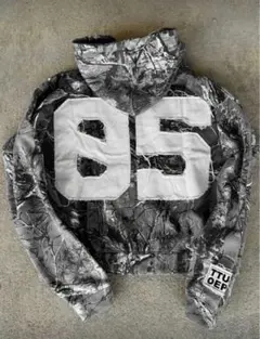 リアルツリー 白黒 ジップパーカービック文字 Y2K スケーター グランジ