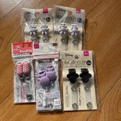 バンドクリップ ミッキー　猫　水玉