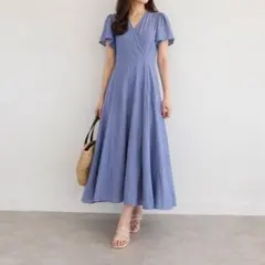 lalune ノースリーブジャガードアシンメトリーワンピース - メルカリ