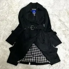 バーバリーブルーレーベル トレンチコート ノバチェック ライナー付 フレア 36