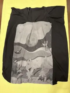 フラボアFRAPBOIS 黒チュニック 夢のような絵 サイズ1のサムネイル
