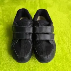 ASICS スクスク 19.5cm 黒 ベルクロストラップ キッズシューズ