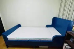 IKEA BUSUNGE 伸縮式ベッド 可変マットレス×2セット　敷きパット付き