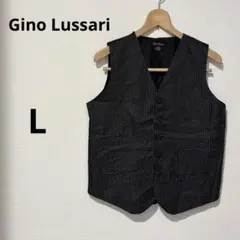 Gino Lussari ドット柄 ブラックベスト【 L 】44/16