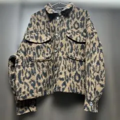 ヒョウ柄 フリースジャケット