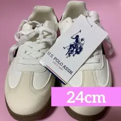 値下げしましたu.s.ＰＯＬＯＡＳＳＮ　ユーエスポロアッスン24センチＬホワイトのサムネイル