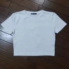 ZARA クロップドTシャツ　白　28　M ザラ