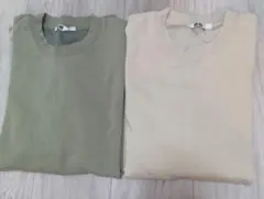 UNIQLO ユニクロ　エアリズムコットンクルーネックTシャツ長袖 2枚