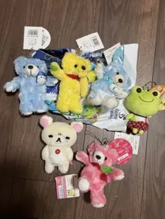カラフルぬいぐるみ6体セット