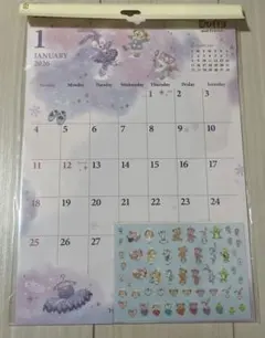 ダッフィーとフレンズ 2026年壁掛けカレンダー