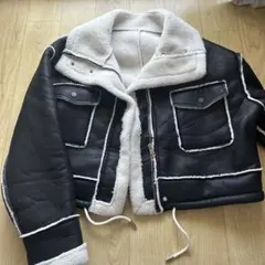 レザー ショートジャケット ブラック