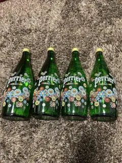 Perrier 村上隆デザイン 未開封　空き瓶 4本セット