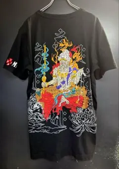 FUGUTAITEN 不倶戴天 不動明王 Tシャツ Lサイズ 刺繍
